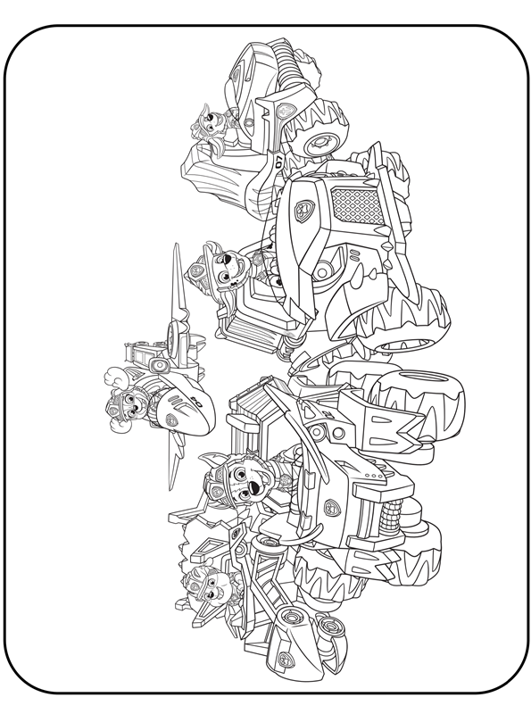 Kids n fun Coloring Page Paw Patrol Dino Rescue Paw Patrol Dino 